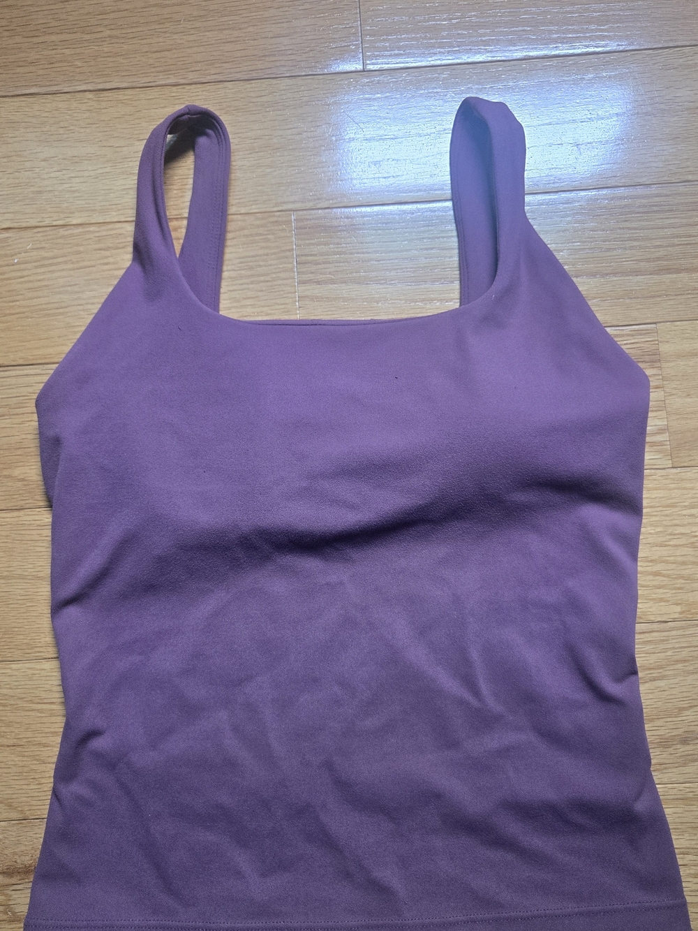 FLX Women's Square-Neck Tank Top in Purple - Classic Stretch Fit